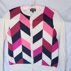 Lands' End Chevron Cardigan